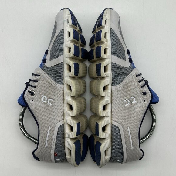 On Cloud 5 Push White Lavender Chambray Mesh Running Shoes Women's Size 9.5 FLAW - Picture 9 of 10